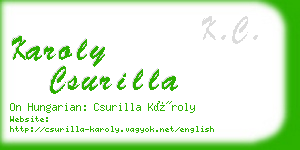 karoly csurilla business card